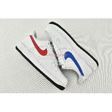 Nike Air Force 1 07 Low Mismatched Swooshes - White CT2816-100 White/University Red-Photo Blue-Black Mens Womens Shoes