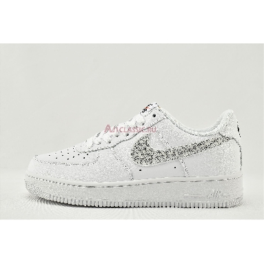 Nike Air Force 1 07 LV8 Just Do It BQ5361-100 White/White-Black-Total Orange Mens Womens Shoes