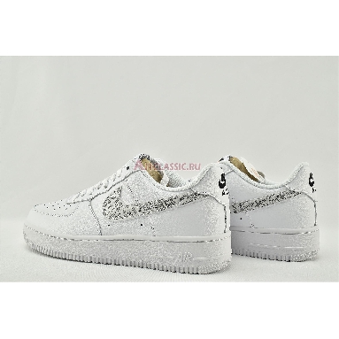 Nike Air Force 1 07 LV8 Just Do It BQ5361-100 White/White-Black-Total Orange Mens Womens Shoes