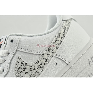 Nike Air Force 1 07 LV8 Just Do It BQ5361-100 White/White-Black-Total Orange Mens Womens Shoes