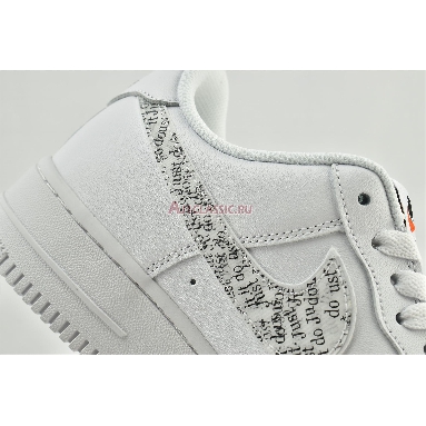 Nike Air Force 1 07 LV8 Just Do It BQ5361-100 White/White-Black-Total Orange Mens Womens Shoes