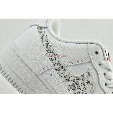 Nike Air Force 1 07 LV8 Just Do It BQ5361-100 White/White-Black-Total Orange Sneakers