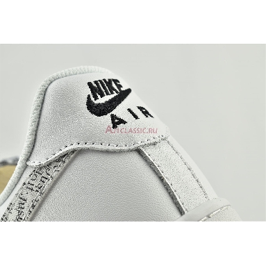 Nike Air Force 1 07 LV8 Just Do It BQ5361-100 White/White-Black-Total Orange Mens Womens Shoes