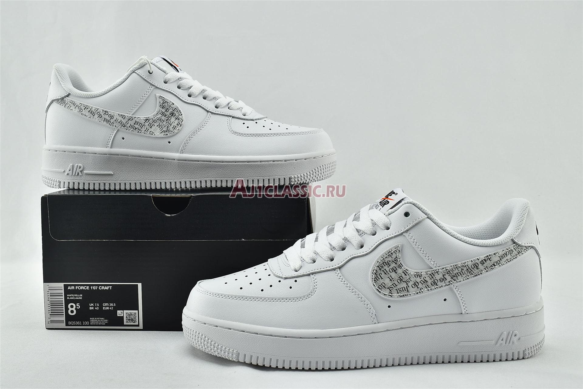 New Nike Air Force 1 07 LV8 "Just Do It" BQ5361-100 Shoes