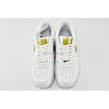 Nike Air Force 1 07 LV8 Gold Foil Swoosh DC2181-100 White/Metallic Gold/White Mens Womens Shoes