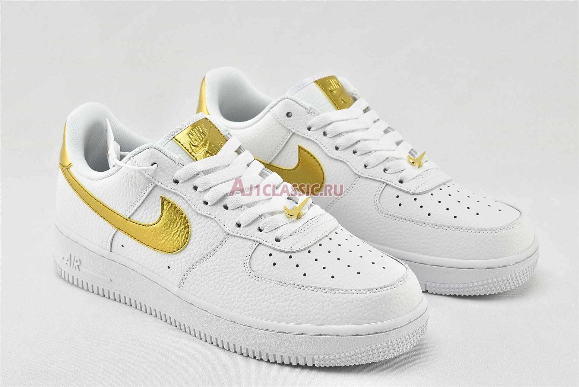 New Nike Air Force 1 07 LV8 "Gold Foil Swoosh" DC2181-100 Shoes