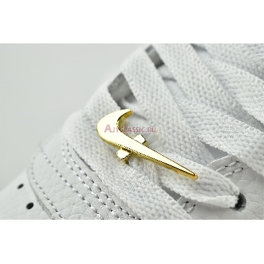 Nike Air Force 1 07 LV8 Gold Foil Swoosh DC2181-100 White/Metallic Gold/White Mens Womens Shoes