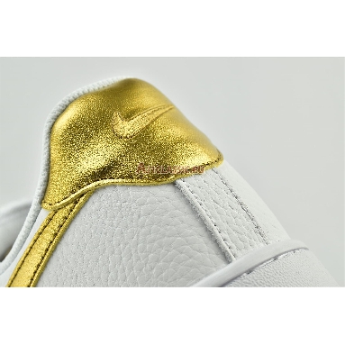 Nike Air Force 1 07 LV8 Gold Foil Swoosh DC2181-100 White/Metallic Gold/White Mens Womens Shoes