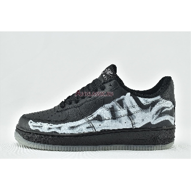 Nike Air Force 1 07 QS Black Skeleton BQ7541-001 Black/Black/Black Mens Womens Shoes