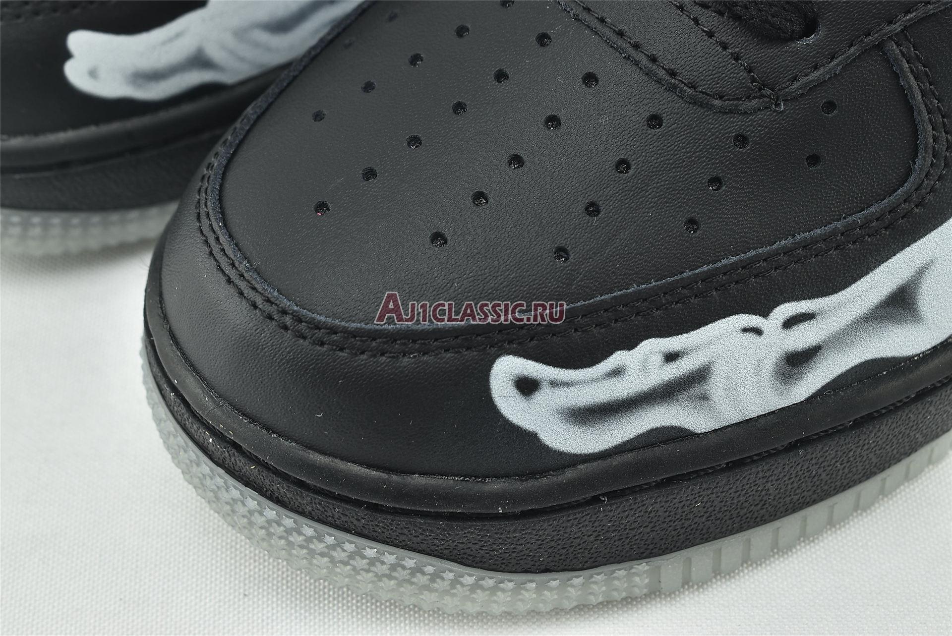 New Nike Air Force 1 07 QS "Black Skeleton" BQ7541-001 Shoes