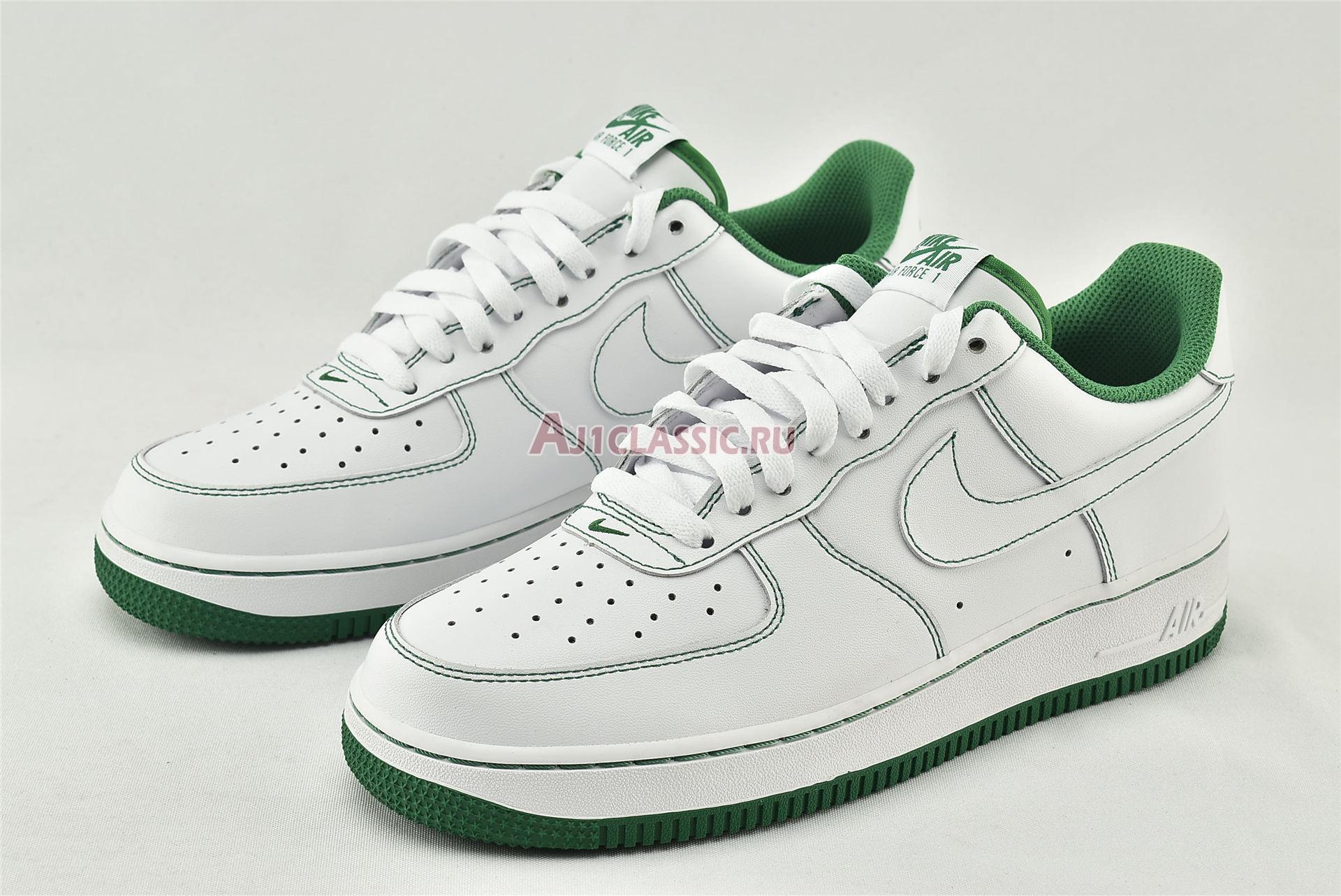 New Nike Air Force 1 07 "Contrast Stitch - White Pine Green" CV1724-103 Shoes