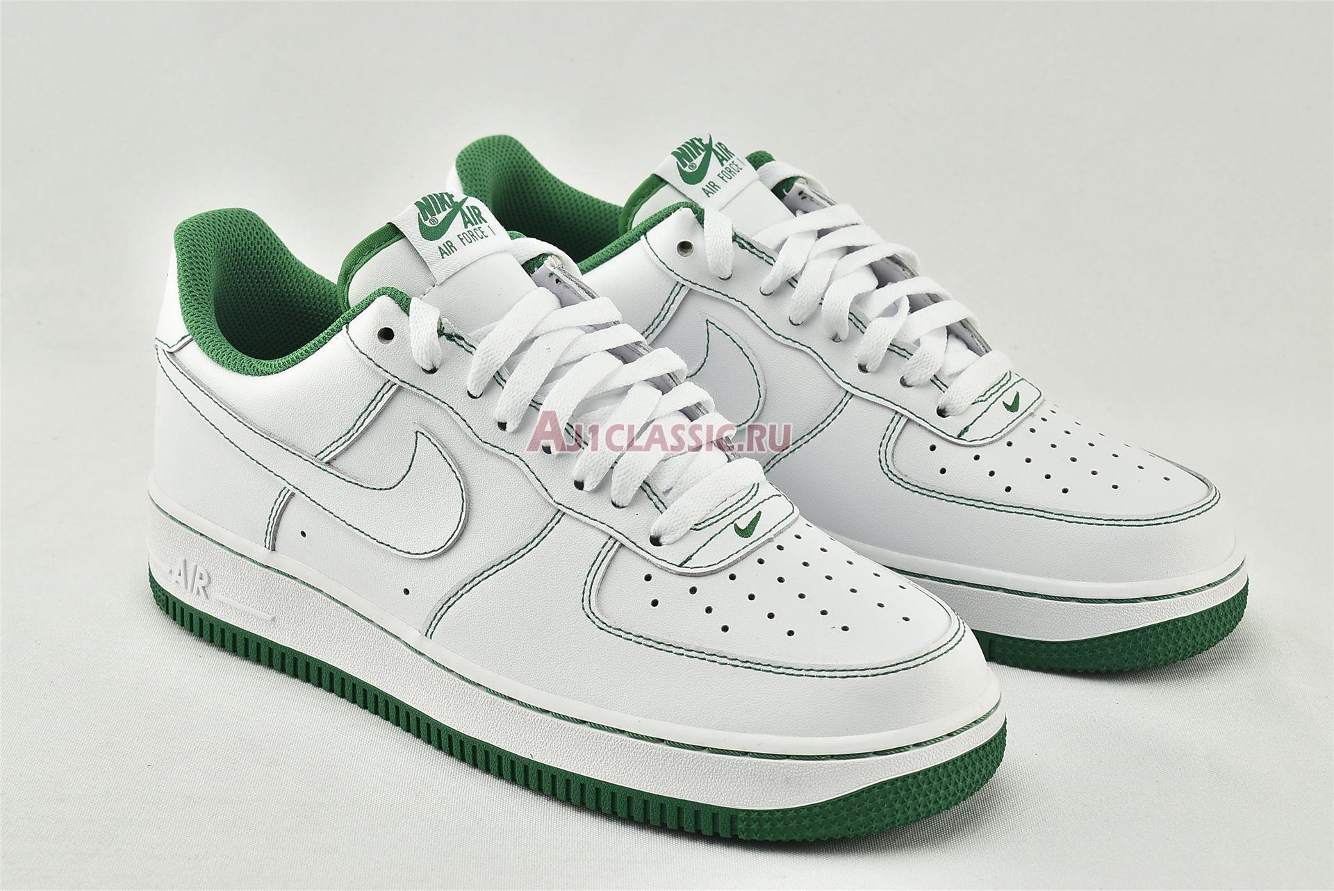 New Nike Air Force 1 07 "Contrast Stitch - White Pine Green" CV1724-103 Shoes