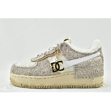 Nike Wmns Air Force 1 Shadow Wild DC5270-016 Enigma Stone/Oatmeal/Light Bone/White Mens Womens Shoes