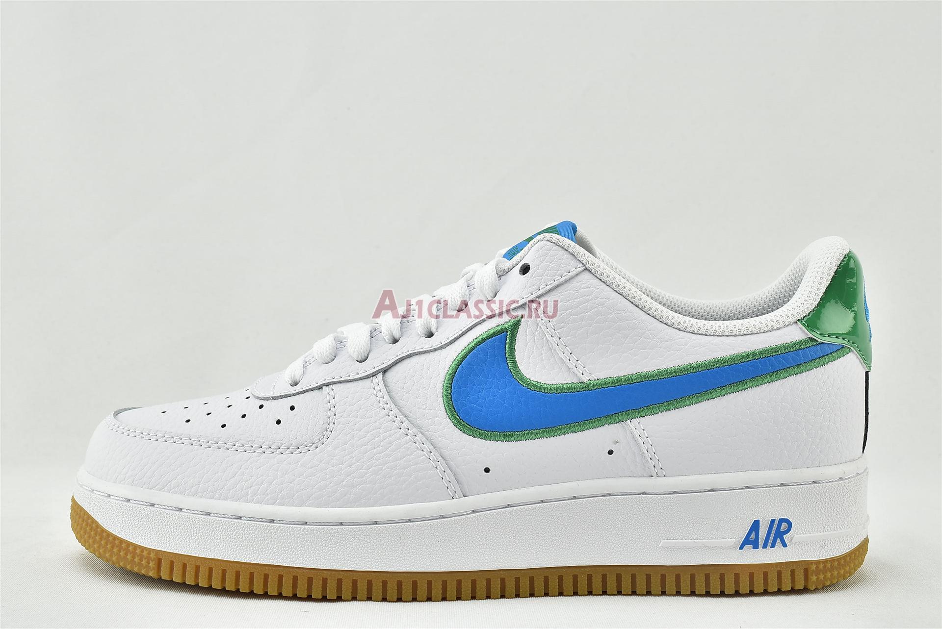 New Nike Air Force 1 Low "White Bright Blue Green" DA4660-100 Shoes