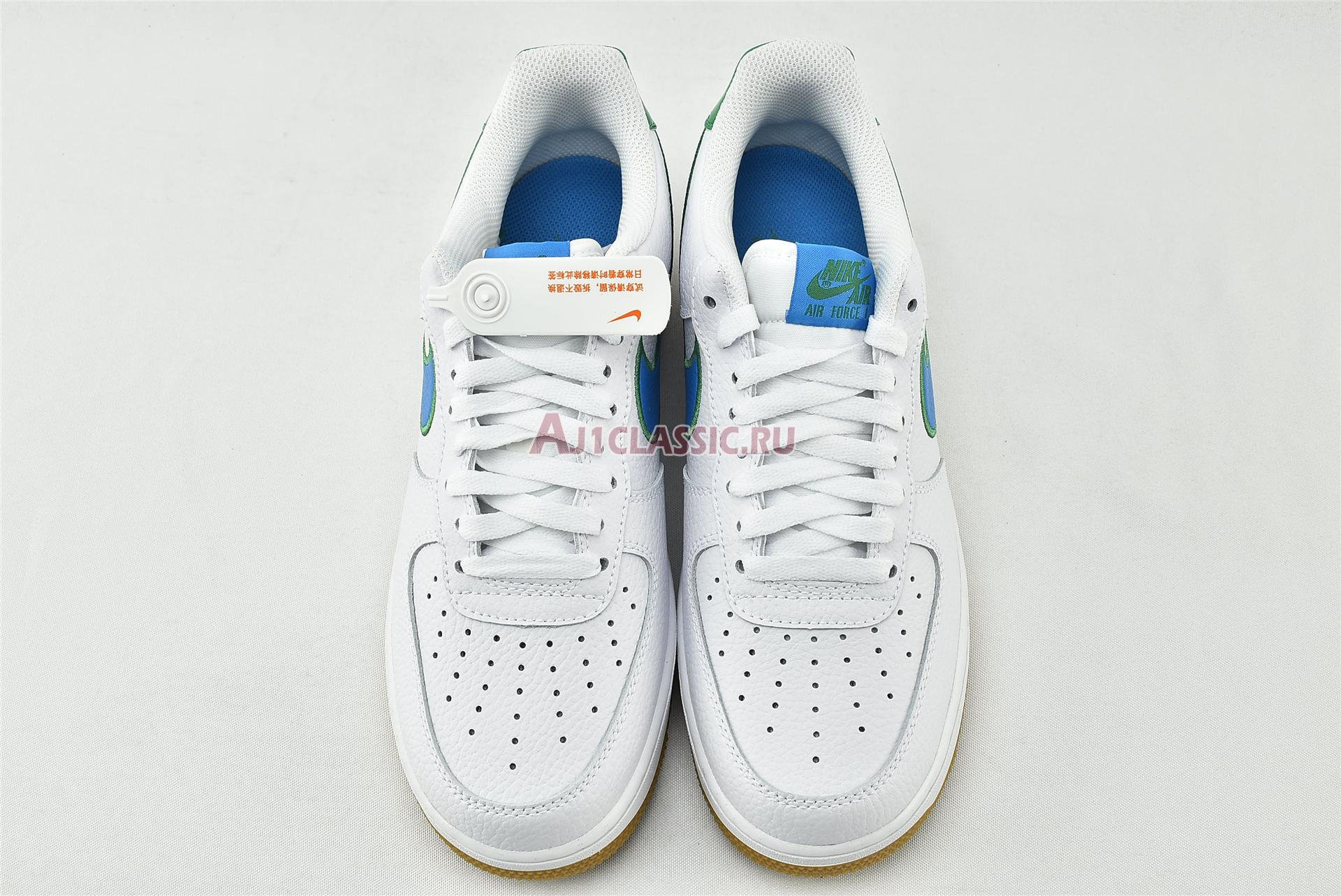 New Nike Air Force 1 Low "White Bright Blue Green" DA4660-100 Shoes