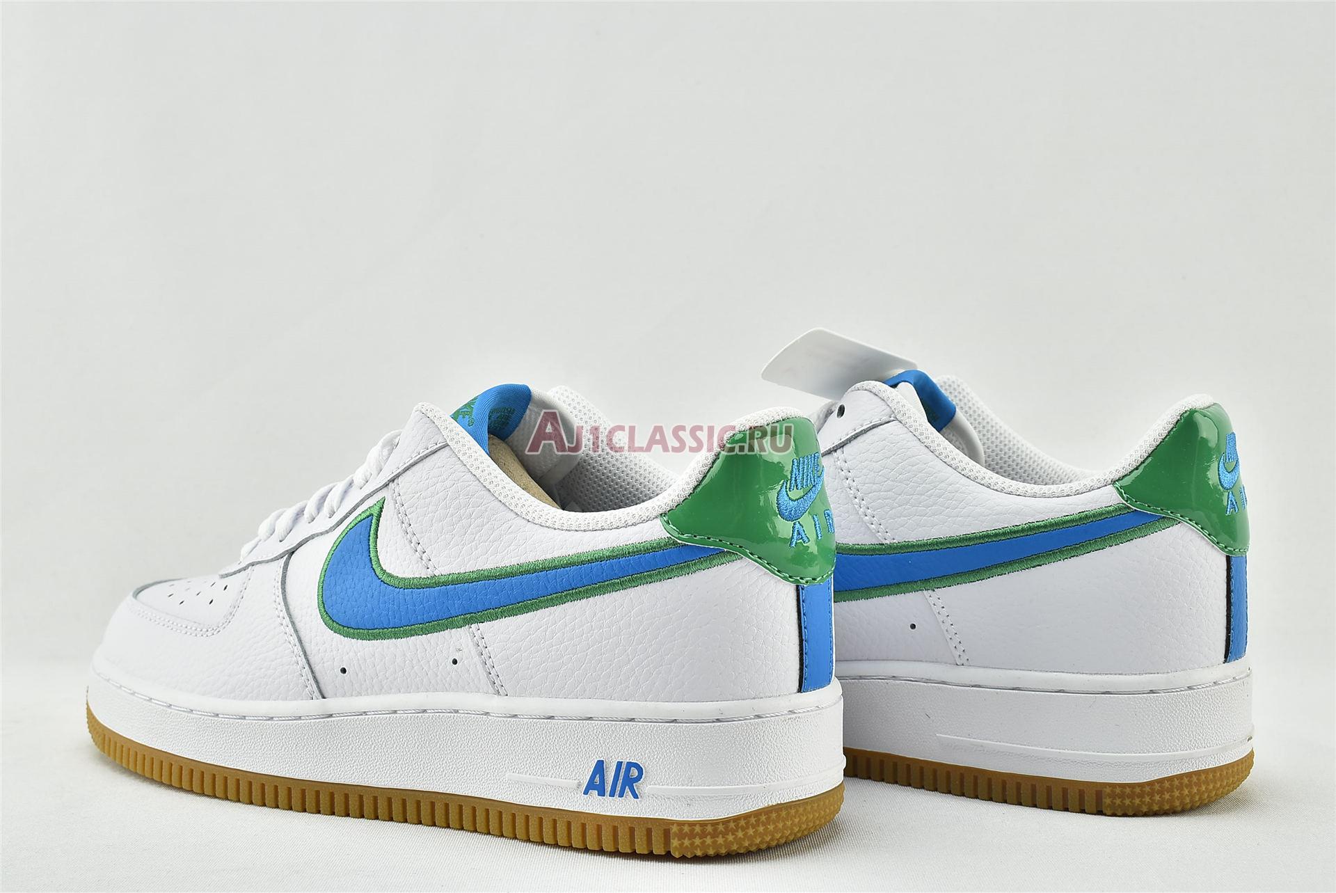 New Nike Air Force 1 Low "White Bright Blue Green" DA4660-100 Shoes