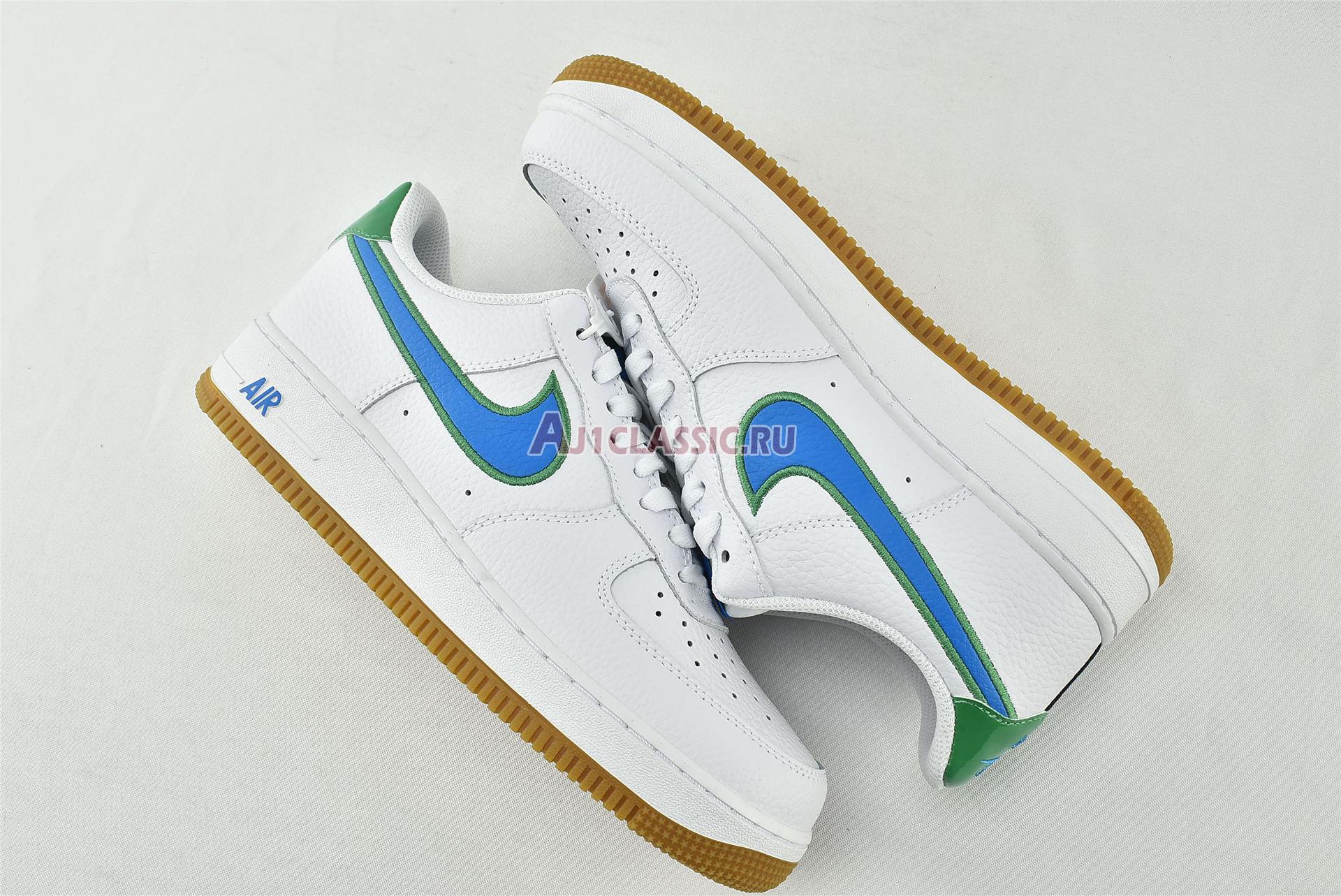 New Nike Air Force 1 Low "White Bright Blue Green" DA4660-100 Shoes