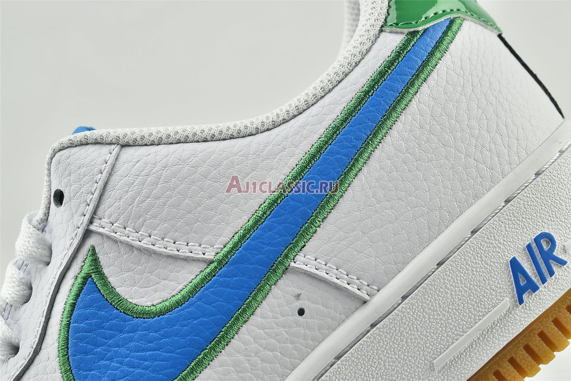 New Nike Air Force 1 Low "White Bright Blue Green" DA4660-100 Shoes