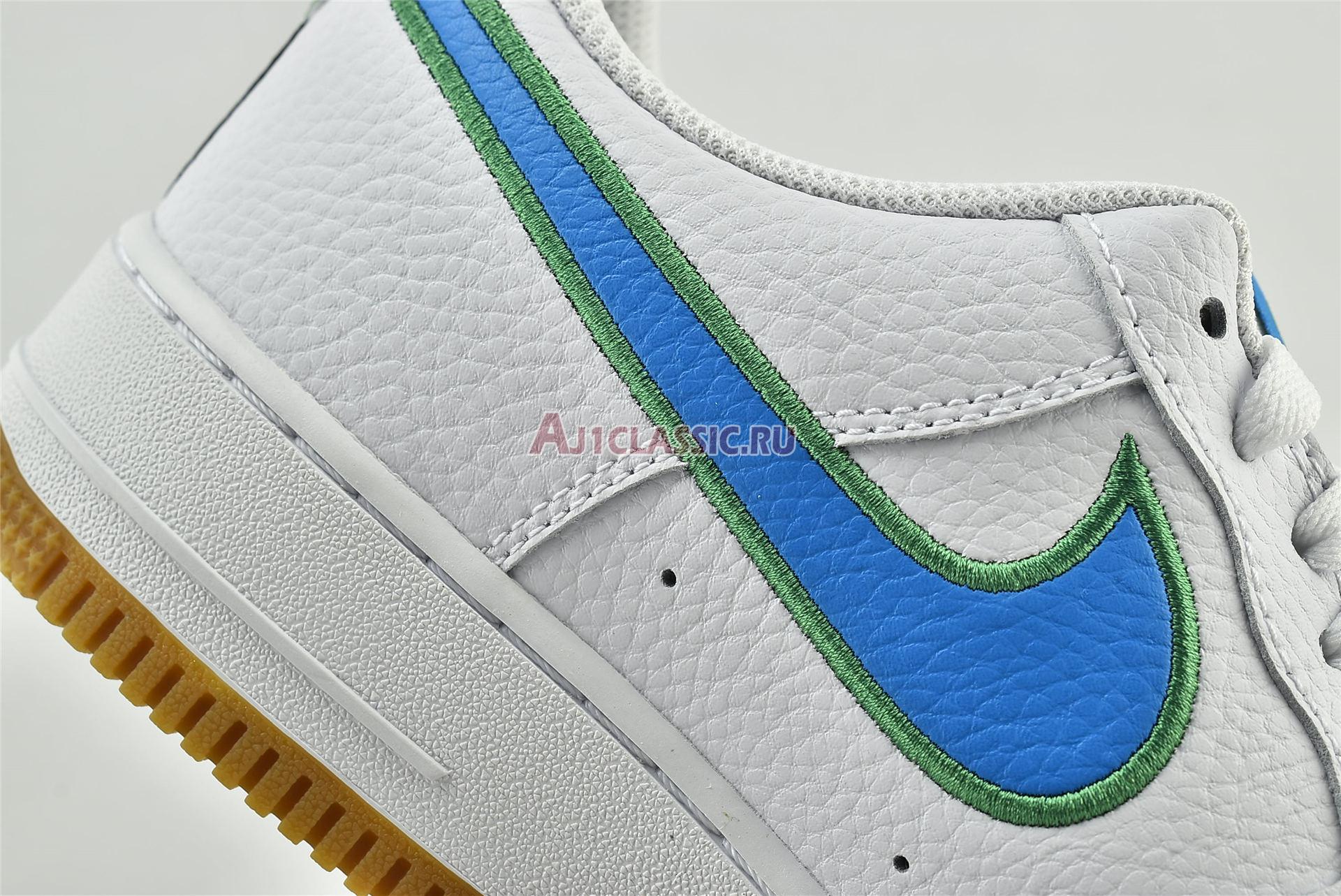 New Nike Air Force 1 Low "White Bright Blue Green" DA4660-100 Shoes