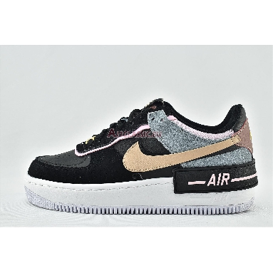 Nike Wmns Air Force 1 Shadow Black Light Arctic Pink CU5315-001 Black/Light Arctic Pink/Claystone Red/Metallic Red Bronze Mens Womens Shoes