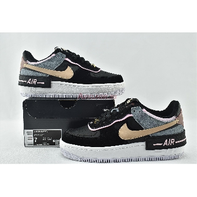 Nike Wmns Air Force 1 Shadow Black Light Arctic Pink CU5315-001 Black/Light Arctic Pink/Claystone Red/Metallic Red Bronze Mens Womens Shoes