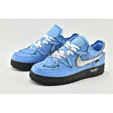 Off-White x Nike Air Force 1 Low MCA CK0866-401 University Blue/White-Black-Metallic Silver Mens Womens Shoes