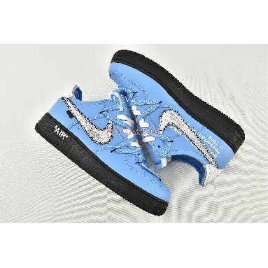 Off-White x Nike Air Force 1 Low MCA CK0866-401 University Blue/White-Black-Metallic Silver Mens Womens Shoes