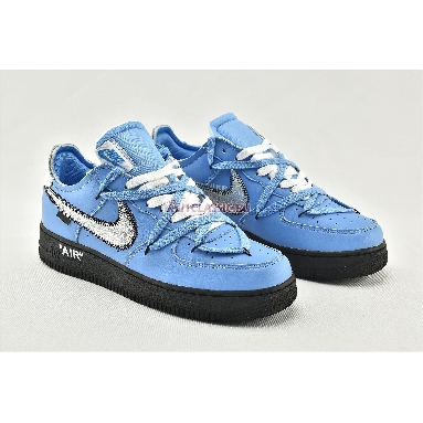 Off-White x Nike Air Force 1 Low MCA CK0866-401 University Blue/White-Black-Metallic Silver Mens Womens Shoes