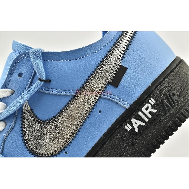 Off-White x Nike Air Force 1 Low MCA CK0866-401 University Blue/White-Black-Metallic Silver Mens Womens Shoes