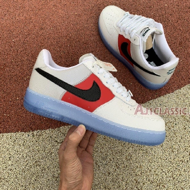 Nike Air Force 1 07 LV8 EMB Icy Soles - University Red CT2295-110 White/Black/Vast Grey/University Red Mens Womens Shoes