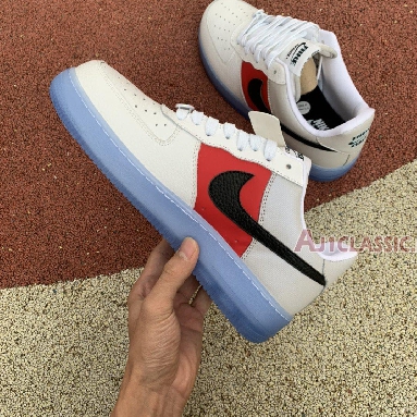 Nike Air Force 1 07 LV8 EMB Icy Soles - University Red CT2295-110 White/Black/Vast Grey/University Red Mens Womens Shoes