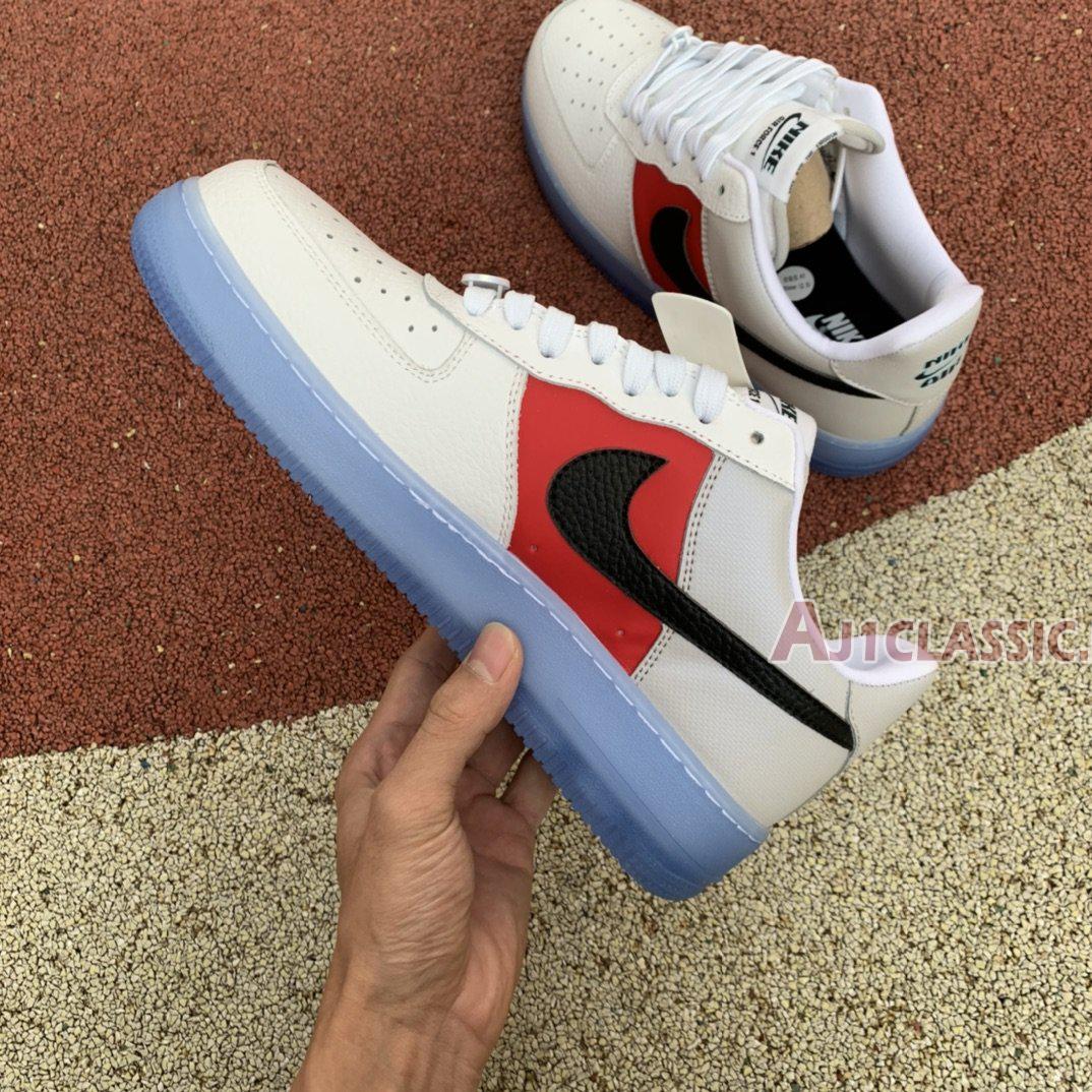 New Nike Air Force 1 07 LV8 EMB "Icy Soles - University Red" CT2295-110 Shoes