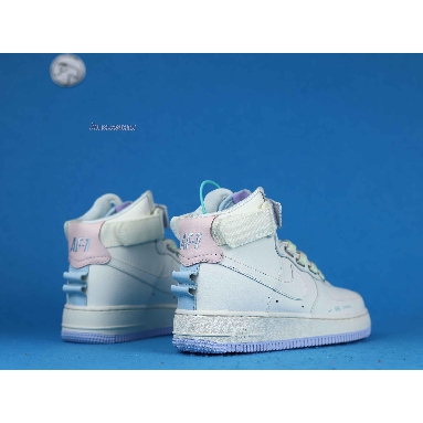 Nike Air Force 1 High Utility Force is Female CQ4810-111 White/Pink/Purple/Green/Sail Sneakers