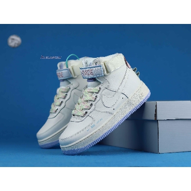 Nike Air Force 1 High Utility Force is Female CQ4810-111 White/Pink/Purple/Green/Sail Sneakers