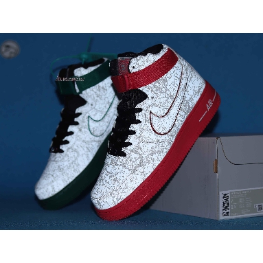 Nike Air Force 1 High 07 LV8 China Hoop Dreams CK4581-110 Reflective Silver/Green/Red Mens Womens Shoes