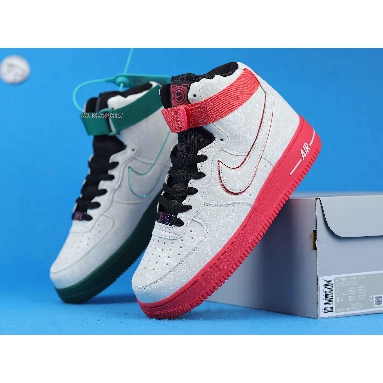 Nike Air Force 1 High 07 LV8 China Hoop Dreams CK4581-110 Reflective Silver/Green/Red Mens Womens Shoes