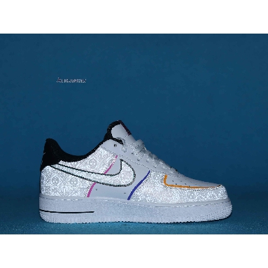 Nike Air Force 1 Low Day of the Dead CT1138-100 White/White/Black/Kinetic Green Mens Womens Shoes