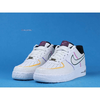 Nike Air Force 1 Low Day of the Dead CT1138-100 White/White/Black/Kinetic Green Mens Womens Shoes