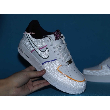 Nike Air Force 1 Low Day of the Dead CT1138-100 White/White/Black/Kinetic Green Mens Womens Shoes