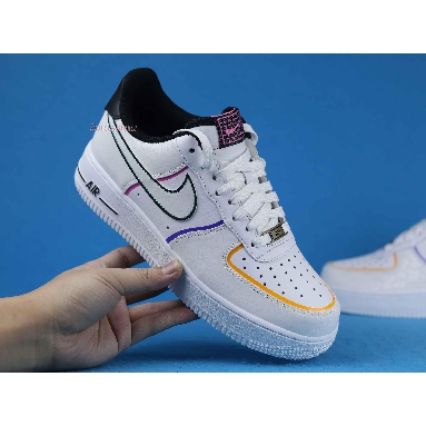 Nike Air Force 1 Low Day of the Dead CT1138-100 White/White/Black/Kinetic Green Mens Womens Shoes