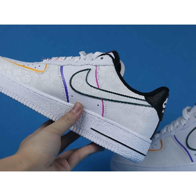 Nike Air Force 1 Low Day of the Dead CT1138-100 White/White/Black/Kinetic Green Mens Womens Shoes