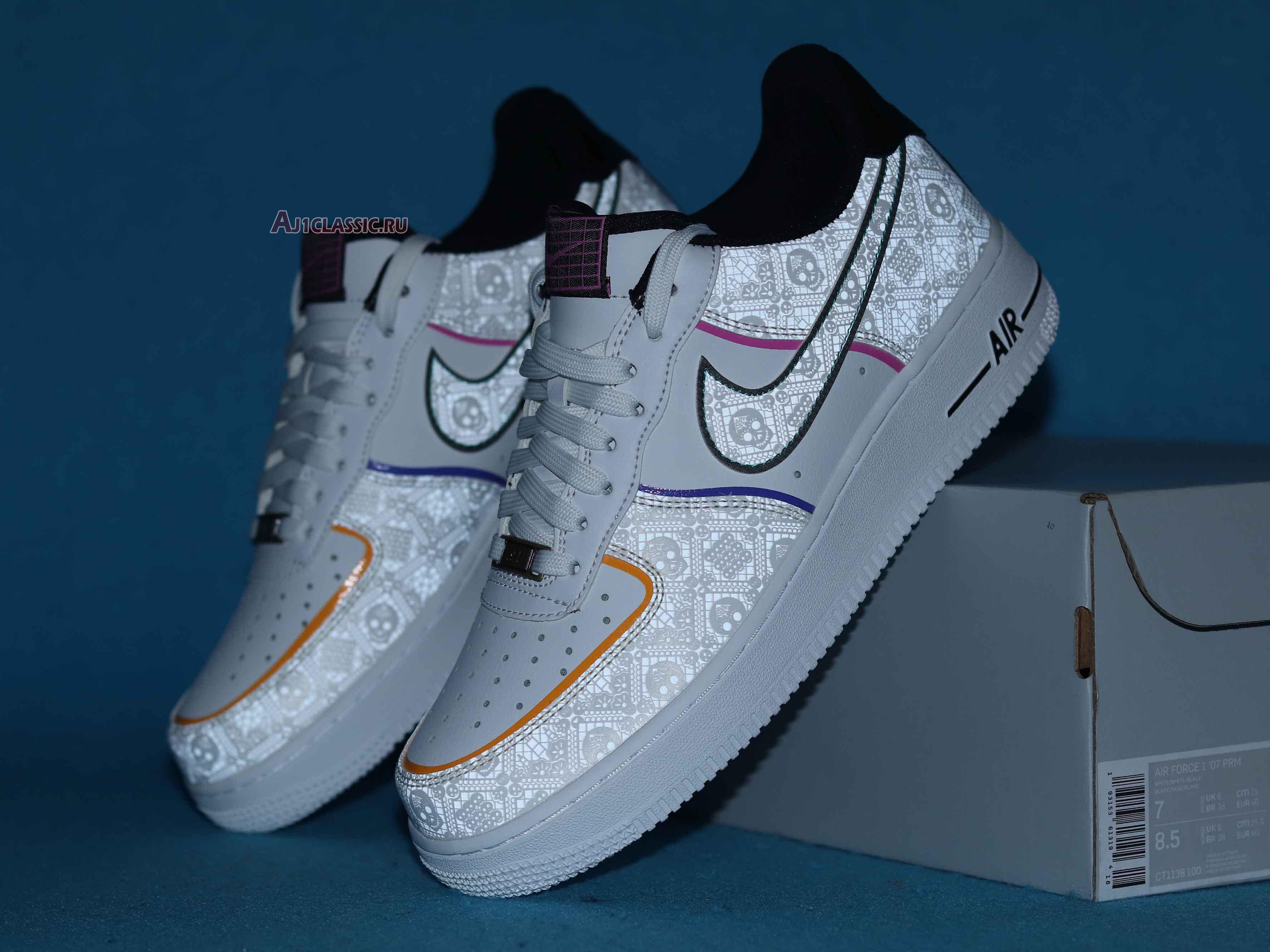 New Nike Air Force 1 Low "Day of the Dead" CT1138-100 Shoes