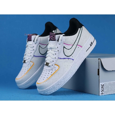 Nike Air Force 1 Low Day of the Dead CT1138-100 White/White/Black/Kinetic Green Mens Womens Shoes