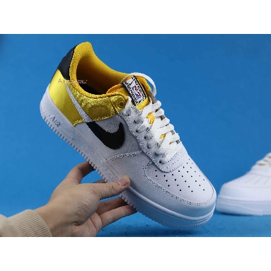 Nike NBA x Air Force 1 07 LV8 Amarillo BQ4420-700 Amarillo/Black/White/White Mens Womens Shoes