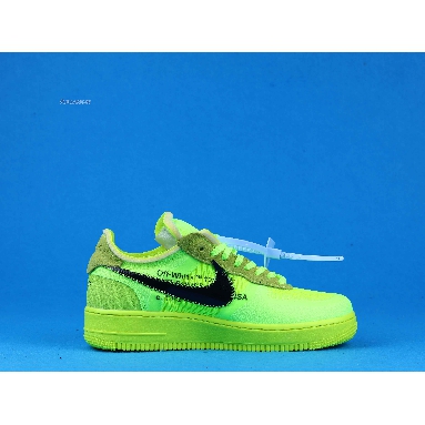 Off-White x Nike Air Force 1 Low Volt AO4606-700 Volt/Cone-Black-Hyper Jade Mens Womens Shoes