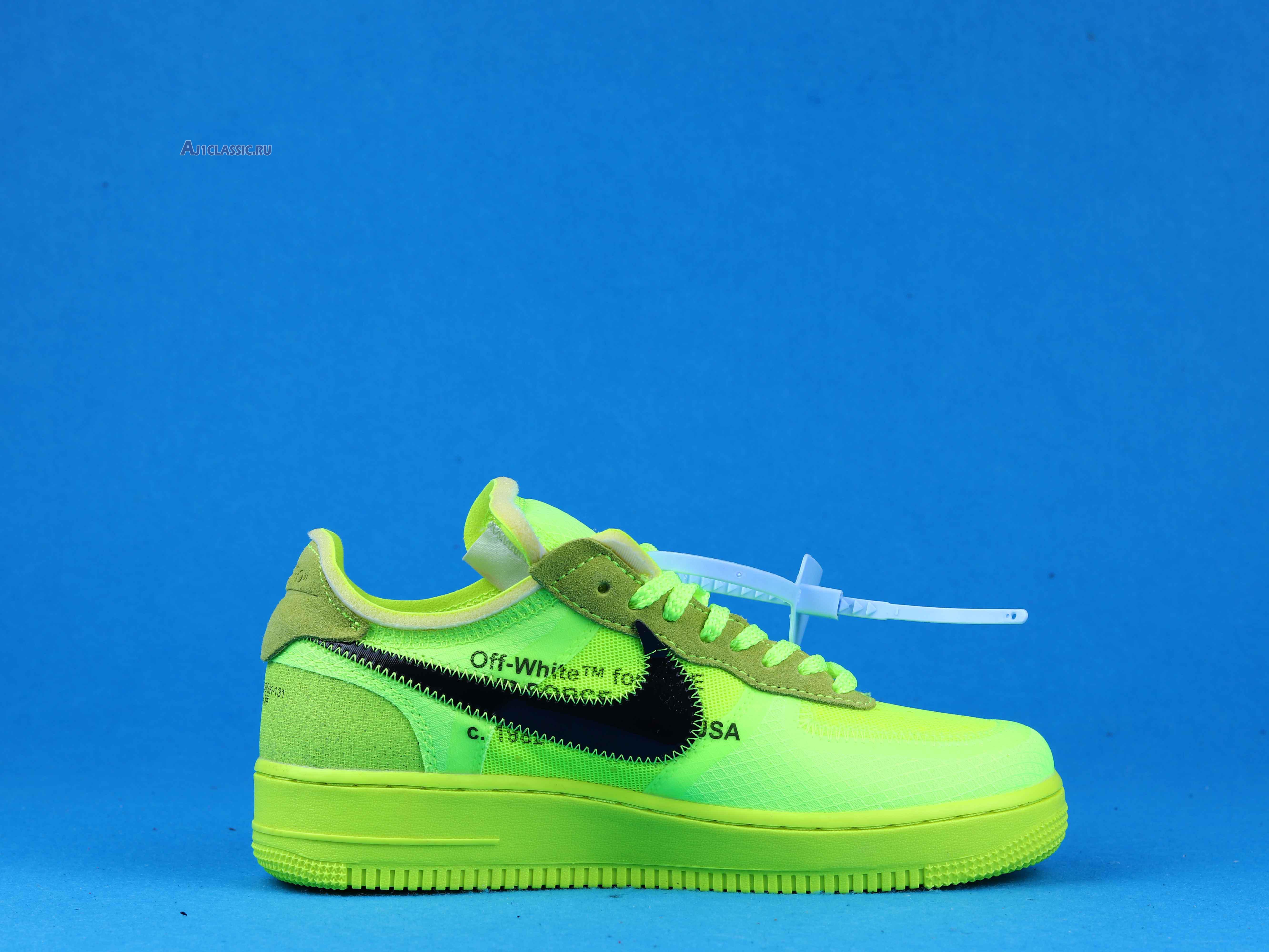 New Off-White x Nike Air Force 1 Low "Volt" AO4606-700 Shoes