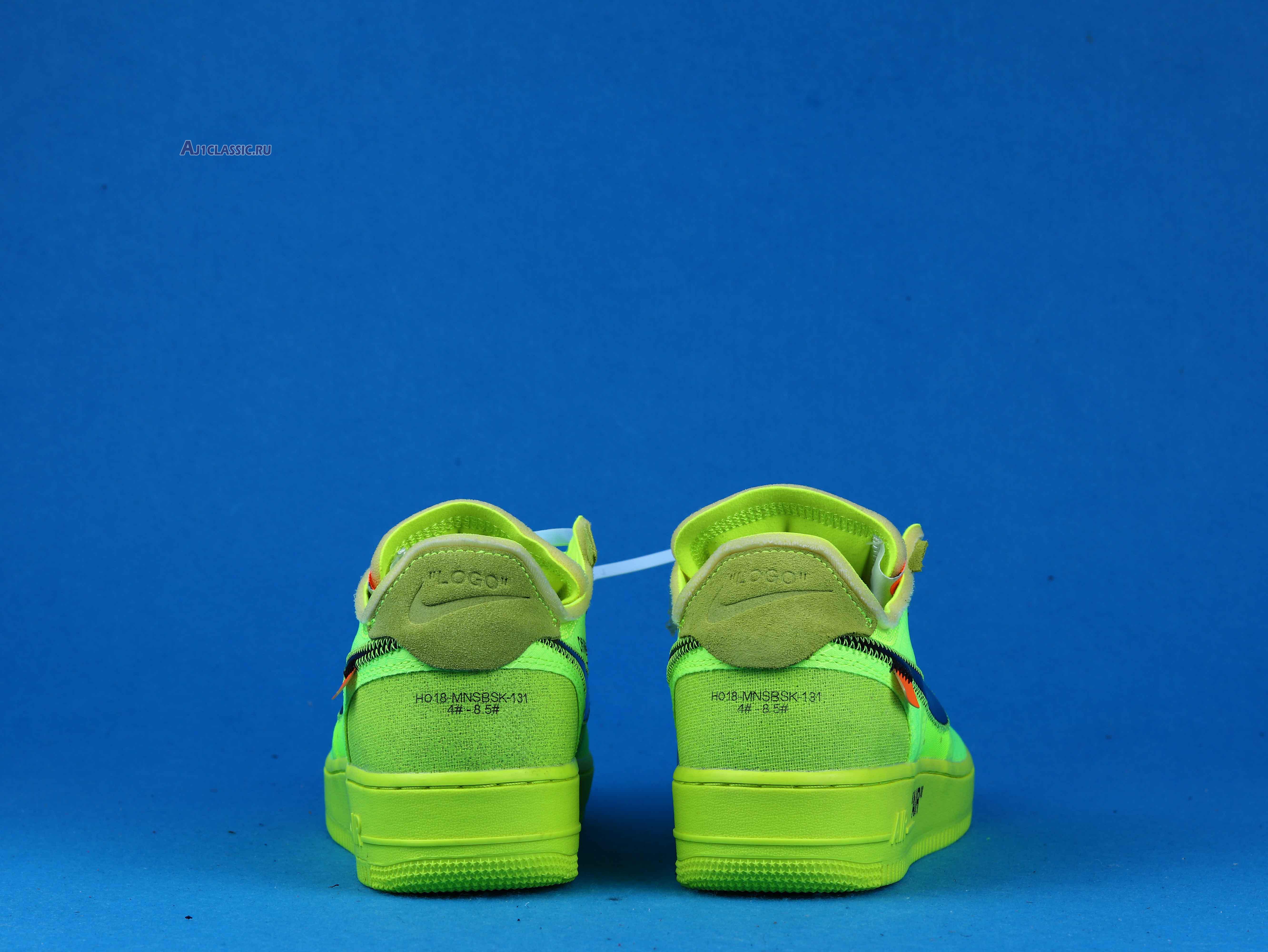 New Off-White x Nike Air Force 1 Low "Volt" AO4606-700 Shoes