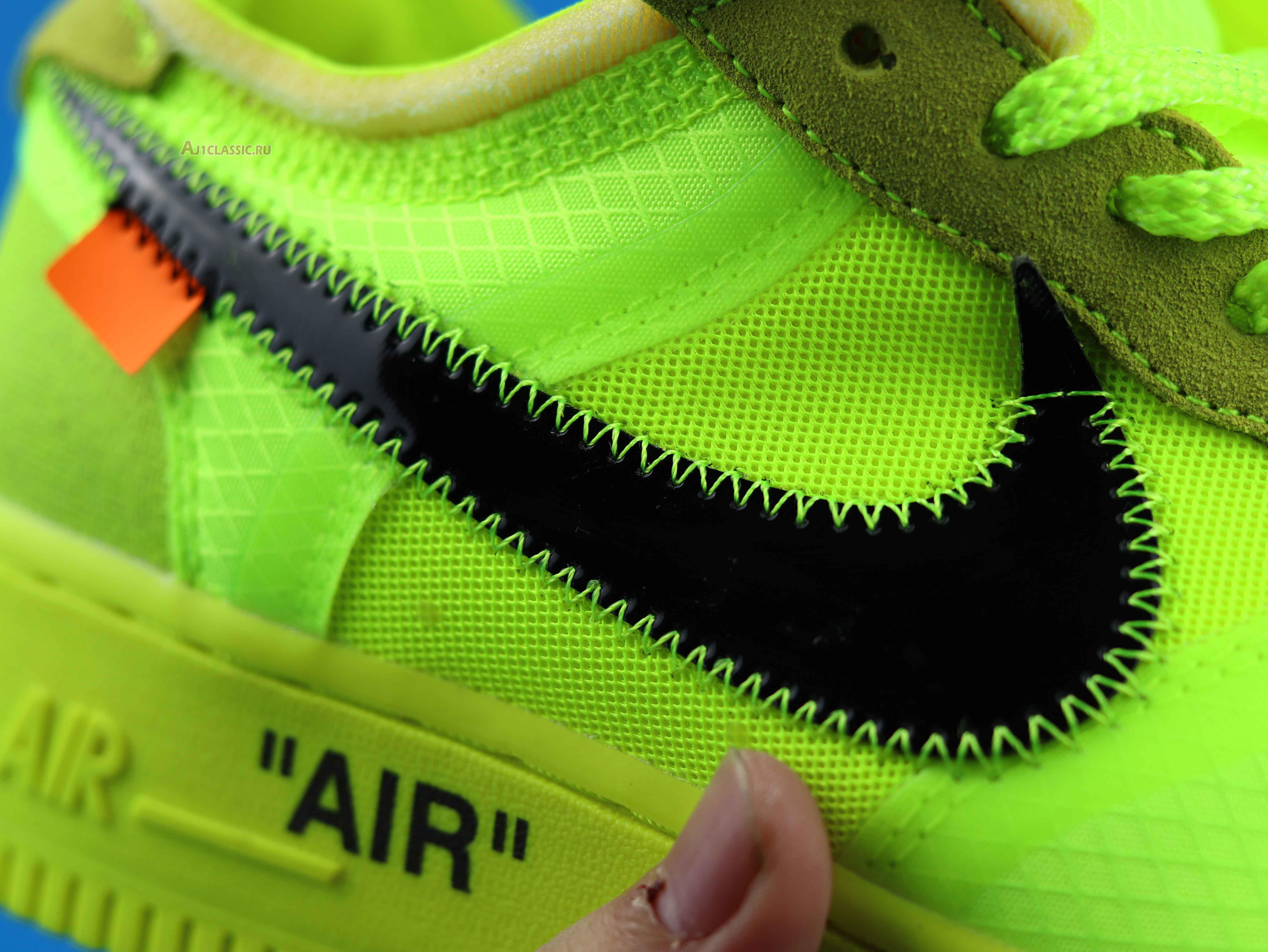 New Off-White x Nike Air Force 1 Low "Volt" AO4606-700 Shoes