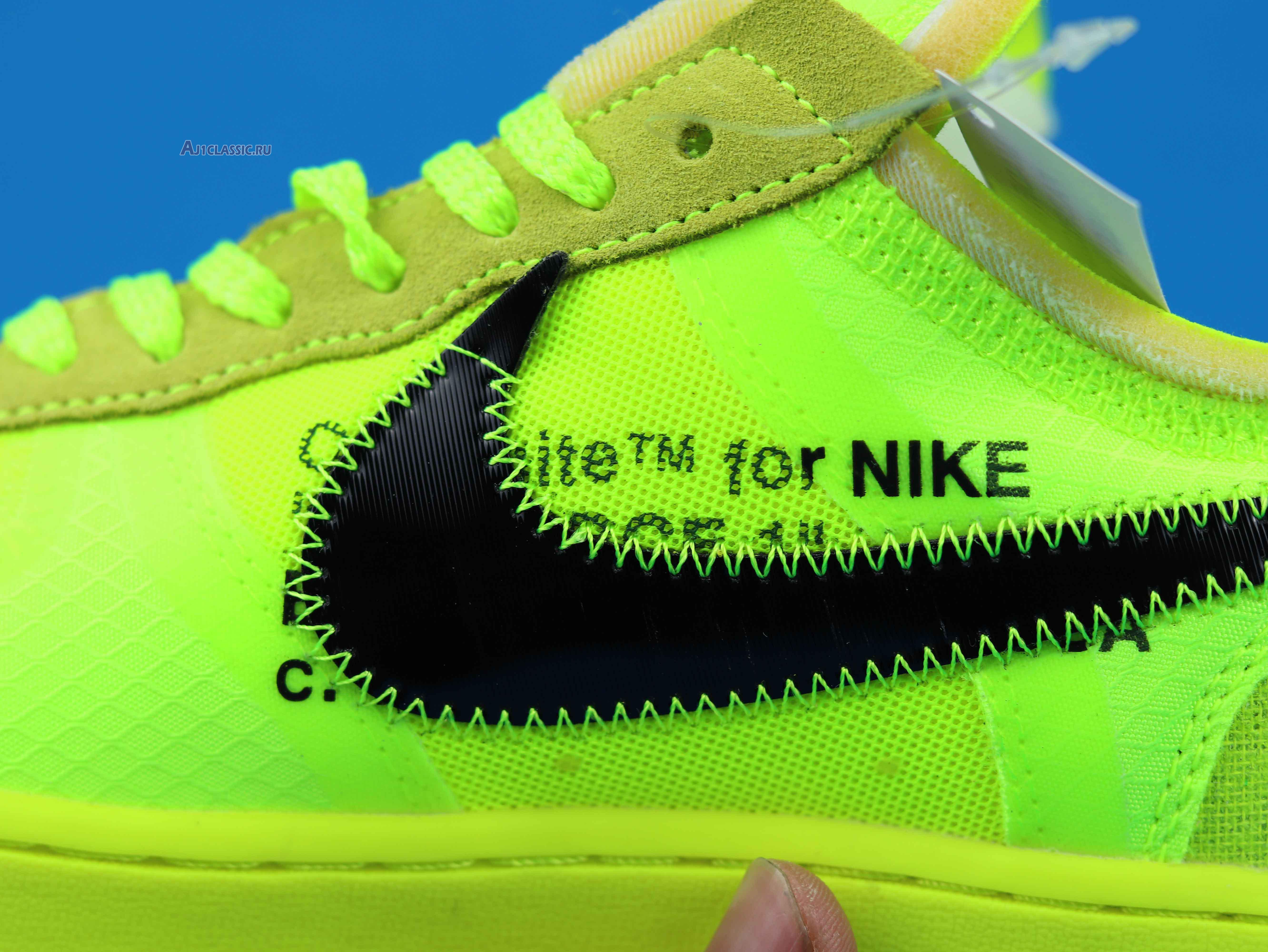 New Off-White x Nike Air Force 1 Low "Volt" AO4606-700 Shoes