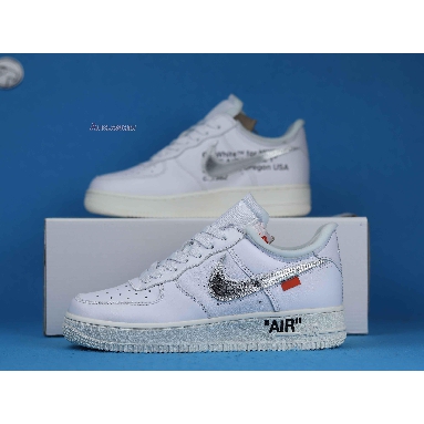 Off-White x Nike Air Force 1 Low ComplexCon Exclusive AO4297-100 White/Metallic Silver-Sail Sneakers